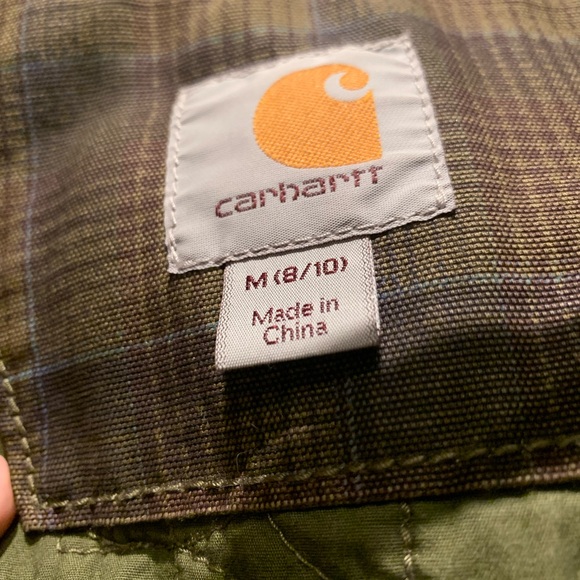 Womens green hooded carhartt jacket - Picture 3 of 5